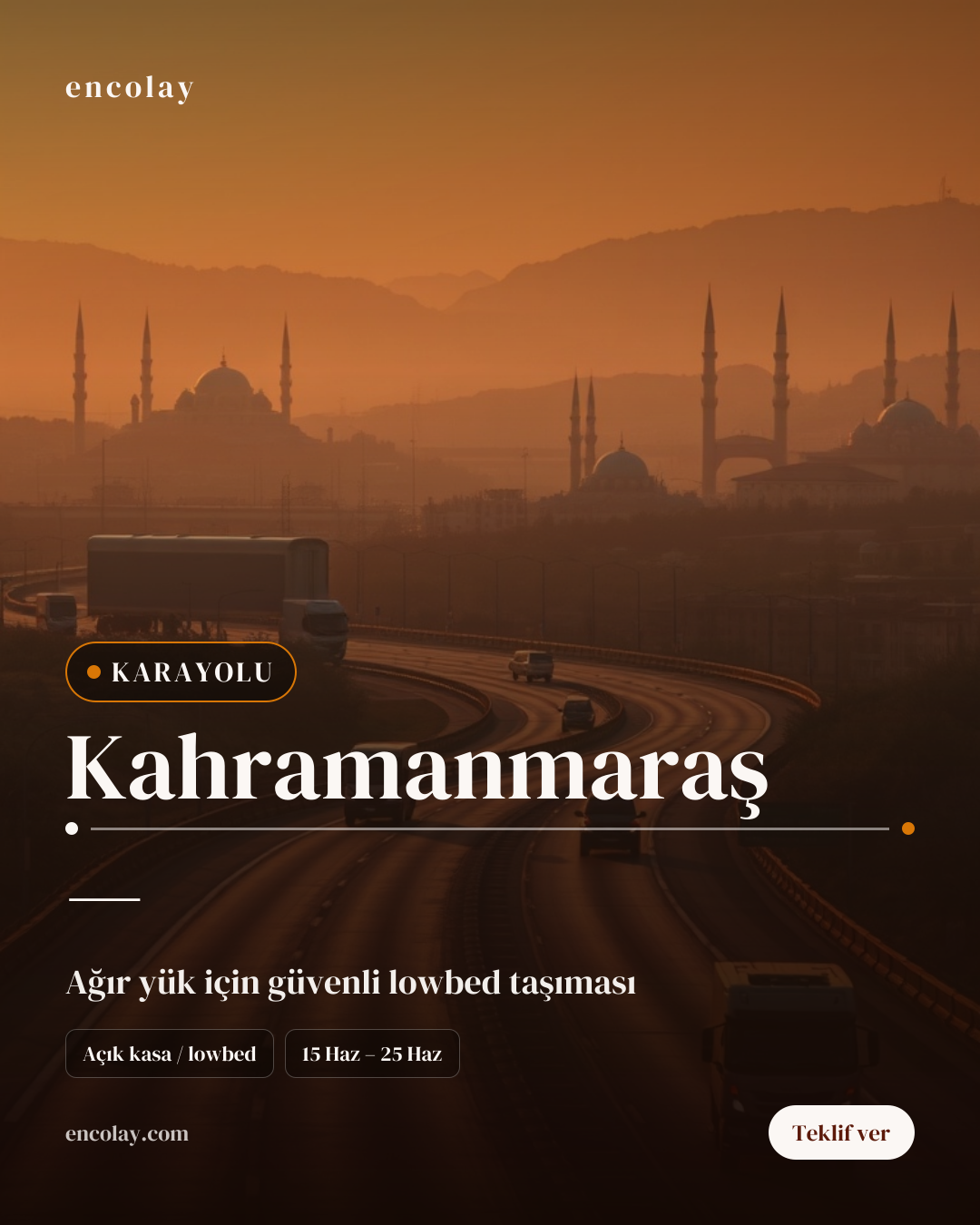 Kahramanmaraş'tan Yön Fark Etmez Karayolu Taşıma