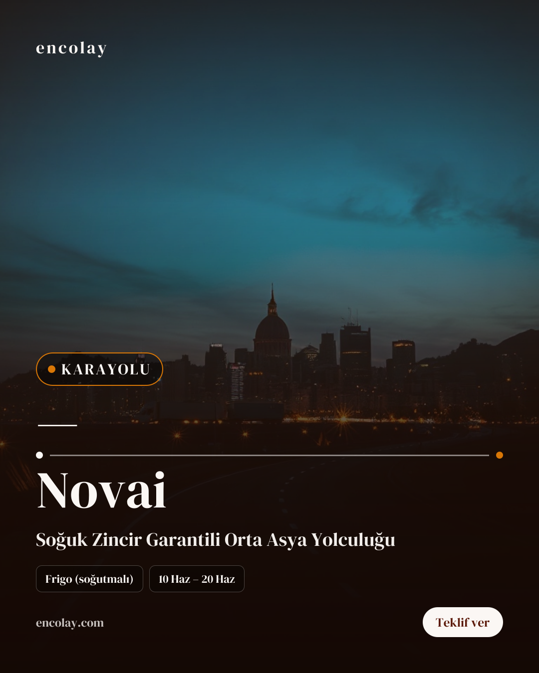 Türkiye-Özbekistan Novai Arası Kargo Taşıması
