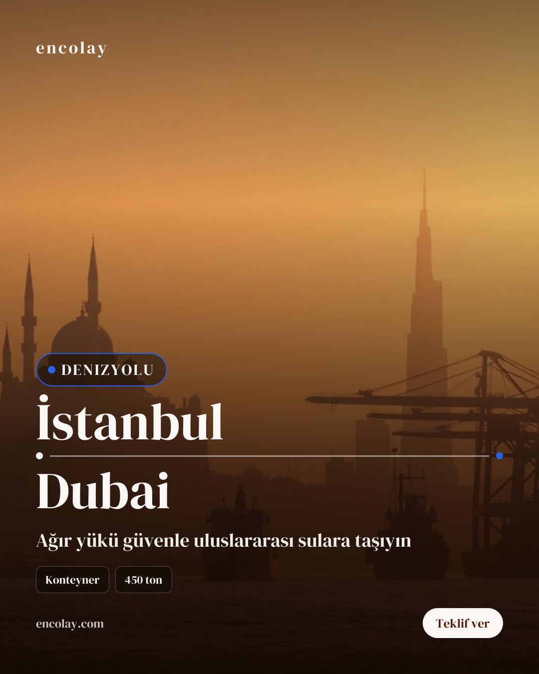 İstanbul-Dubai arası 450 ton tekstil ürünü konteyner taşıması