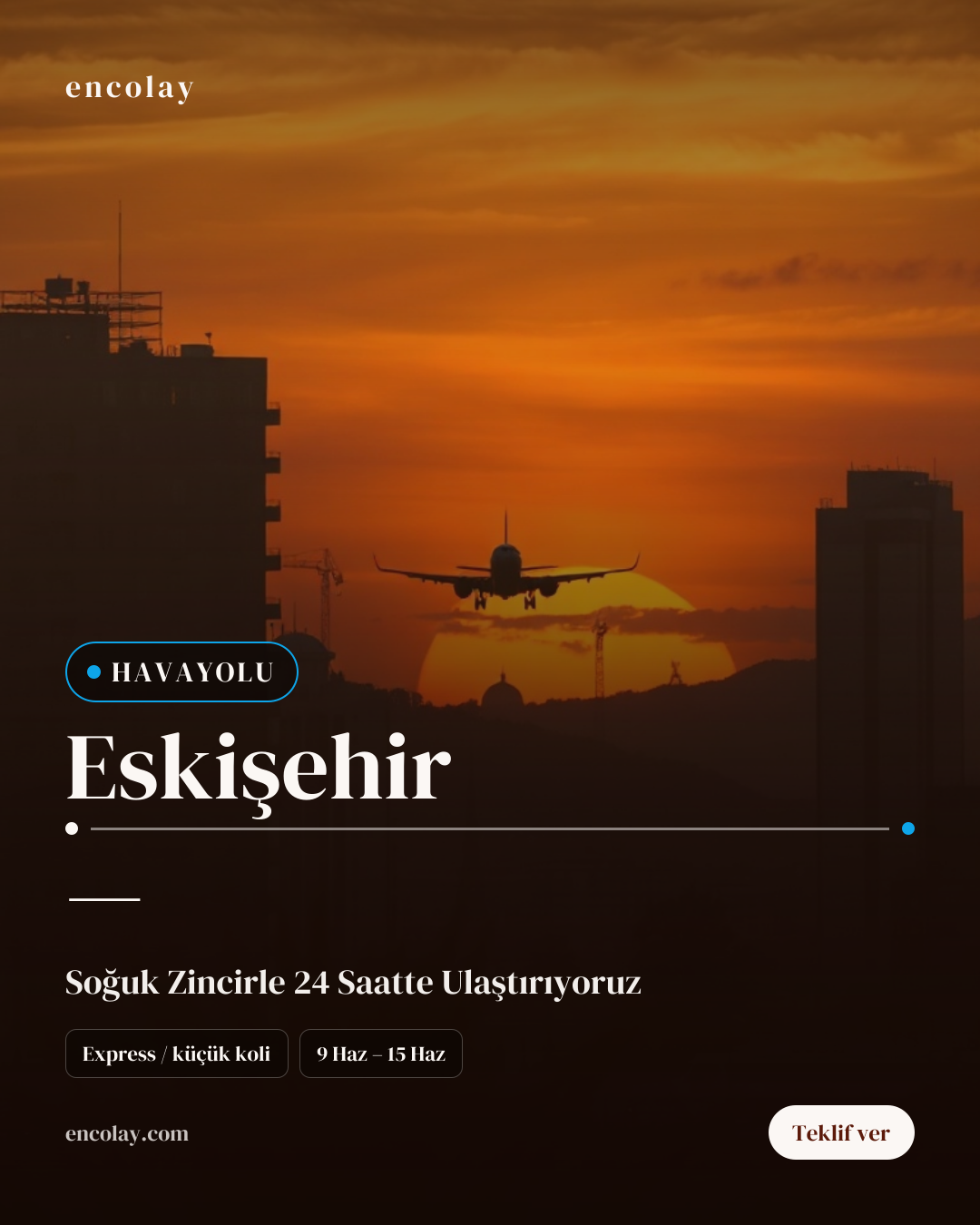 Eskişehir'den Havayolu Taşıma Talebi