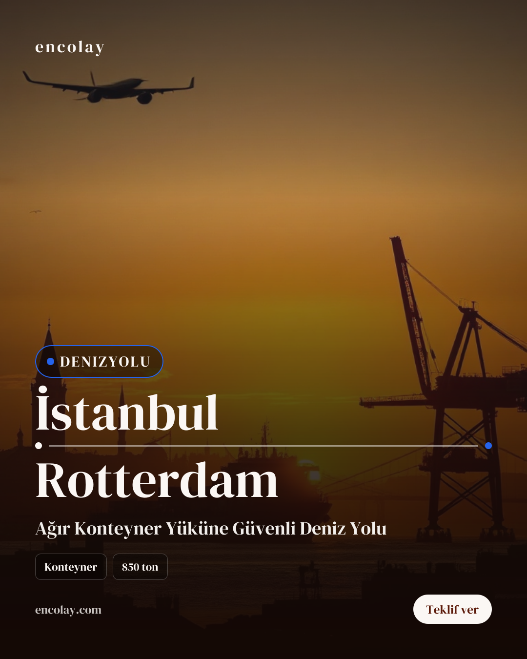 İstanbul-Rotterdam arası 850 ton tekstil ürünü konteyner taşıması
