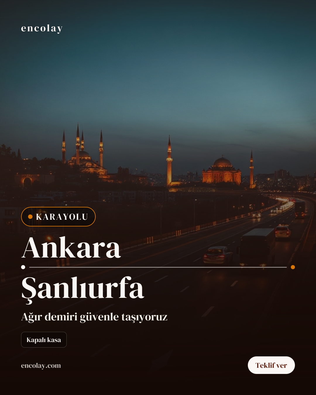 Ankara-Şanlıurfa Arası Demir Profil Taşıma