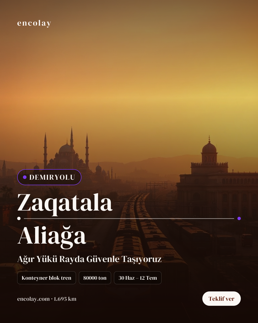 Zaqatala-Aliağa arası 80.000 ton hurda demir demiryolu taşıması