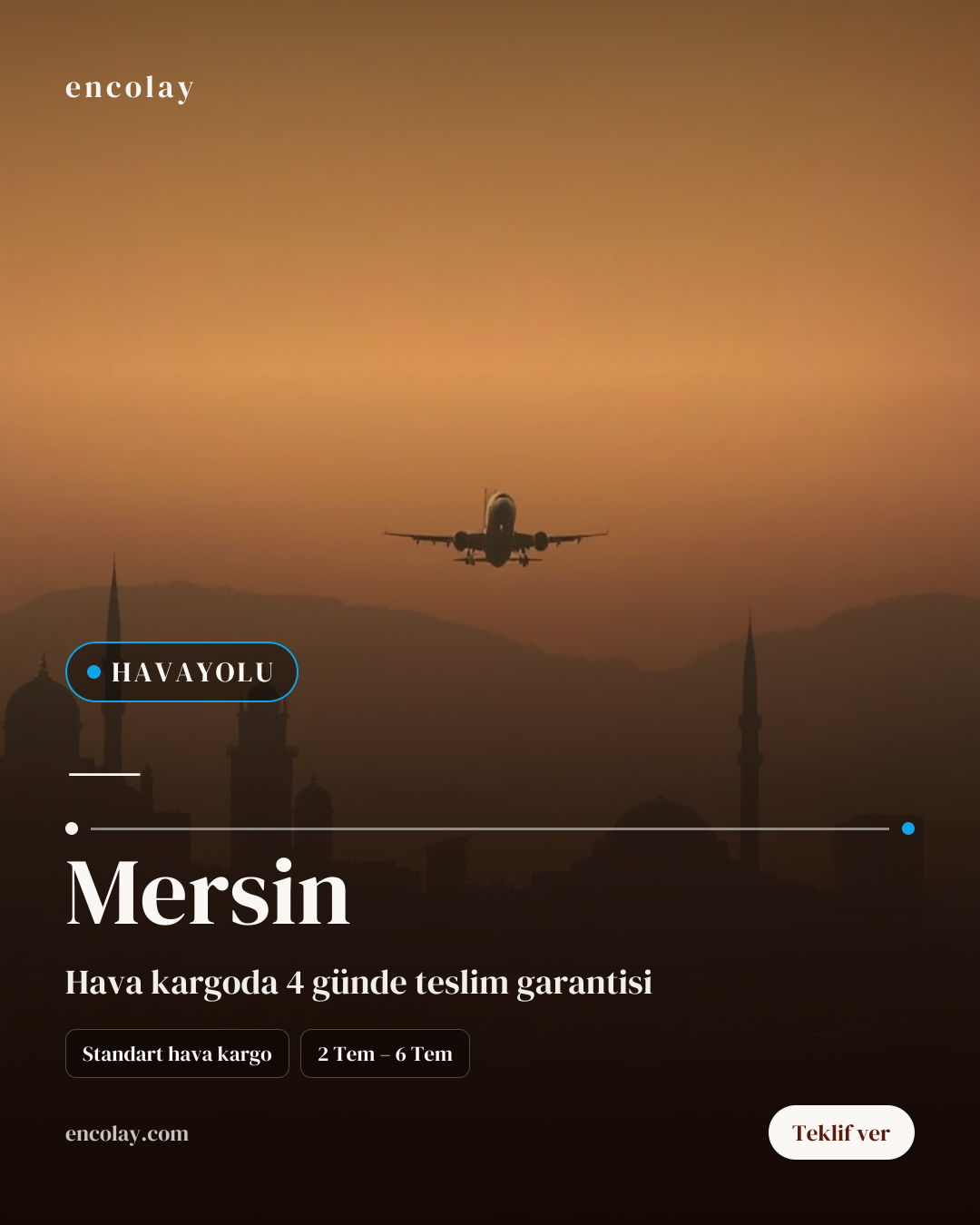 Mersin'e Havayolu Taşıma Talebi
