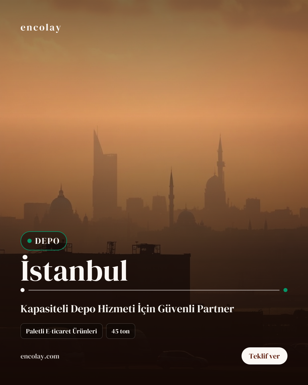 İstanbul-Dubai arası 45 ton paletli e-ticaret ürünü depo konsolidasyon
