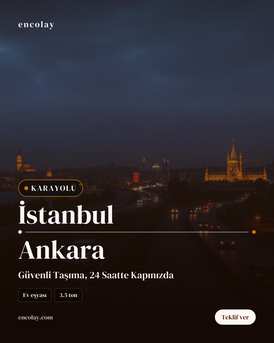 İstanbul-Ankara arası ev eşyası karayolu taşıması