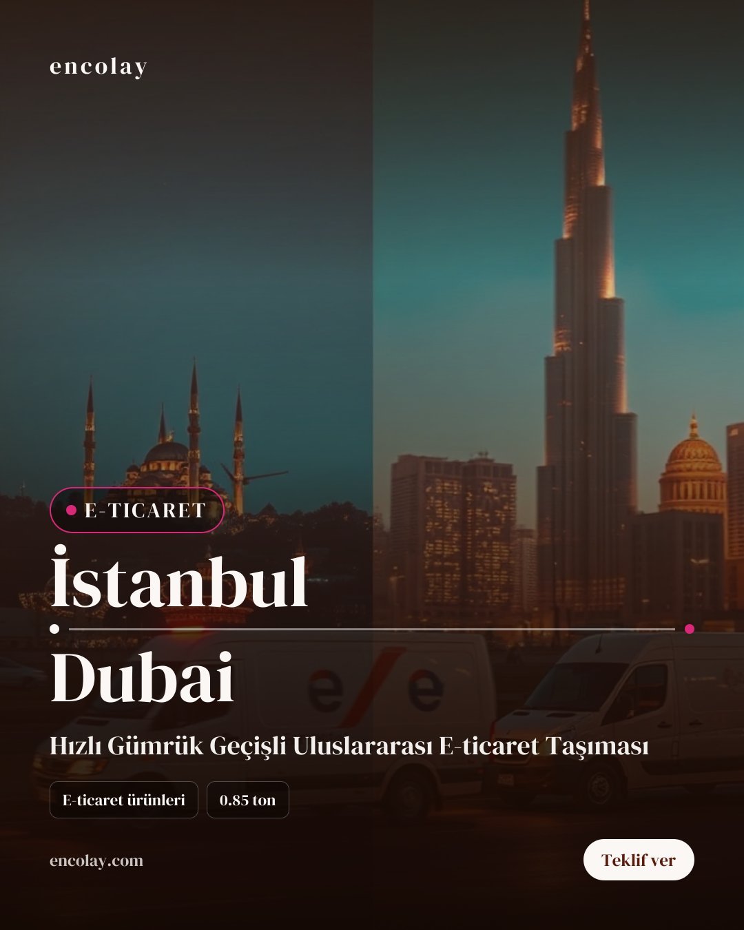 İstanbul-Dubai arası e-ticaret ürünleri havayolu taşıması