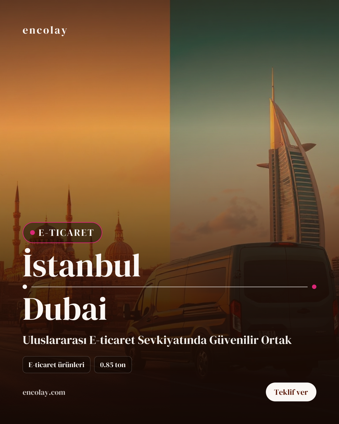 İstanbul-Dubai arası e-ticaret ürünleri havayolu kargo taşıması