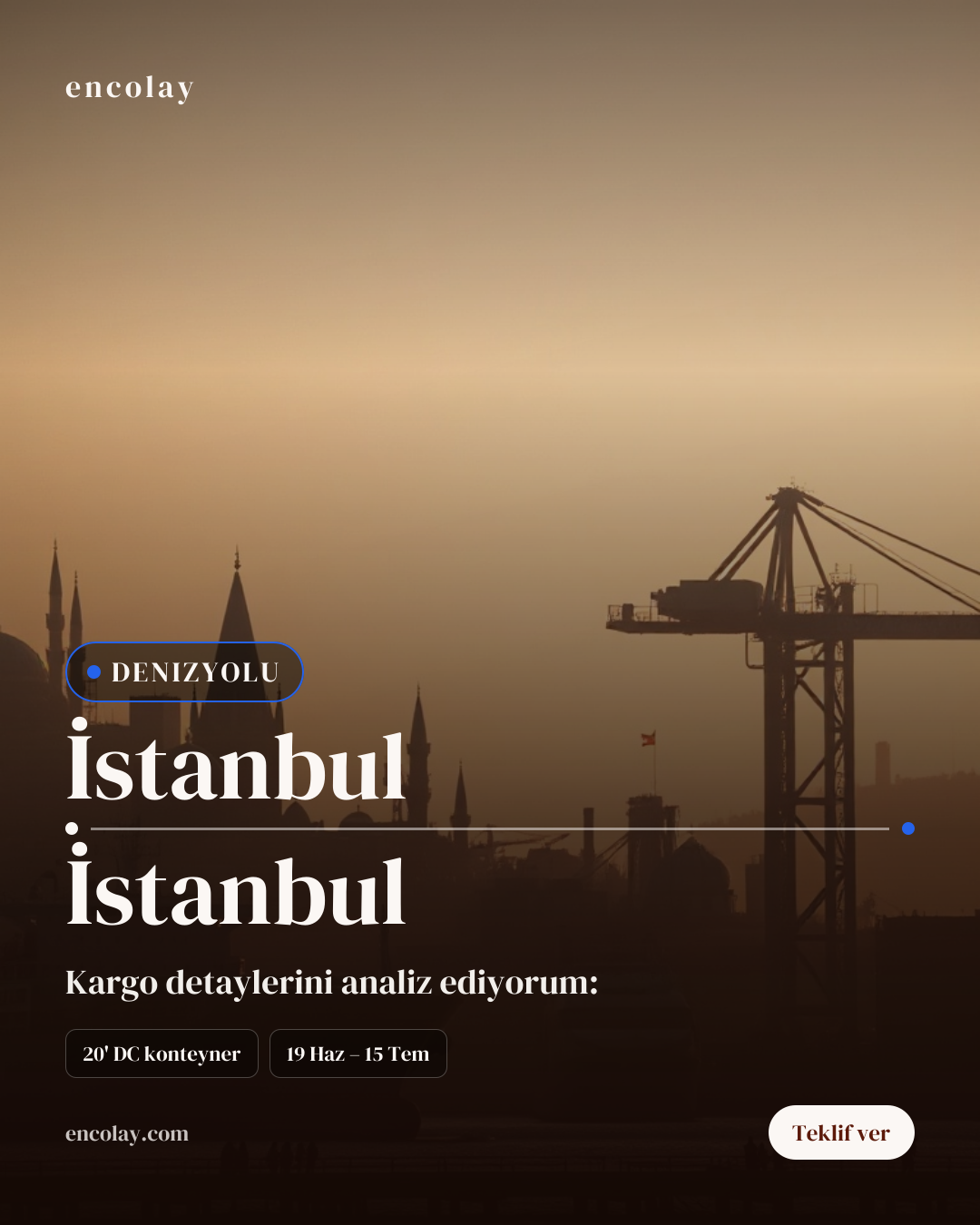Boş araç: İstanbul → İstanbul · Konteyner taşıyıcı