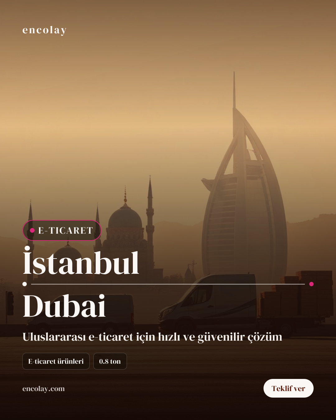 İstanbul-Dubai arası e-ticaret ürünleri havayolu taşıması