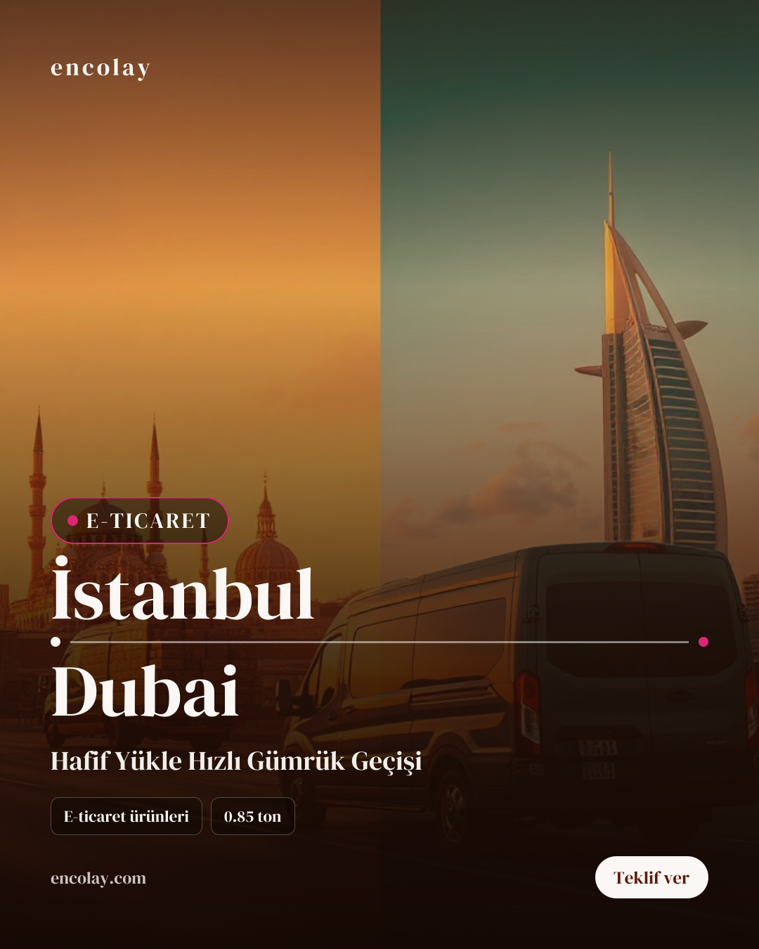 İstanbul-Dubai arası e-ticaret ürünleri havayolu taşıması