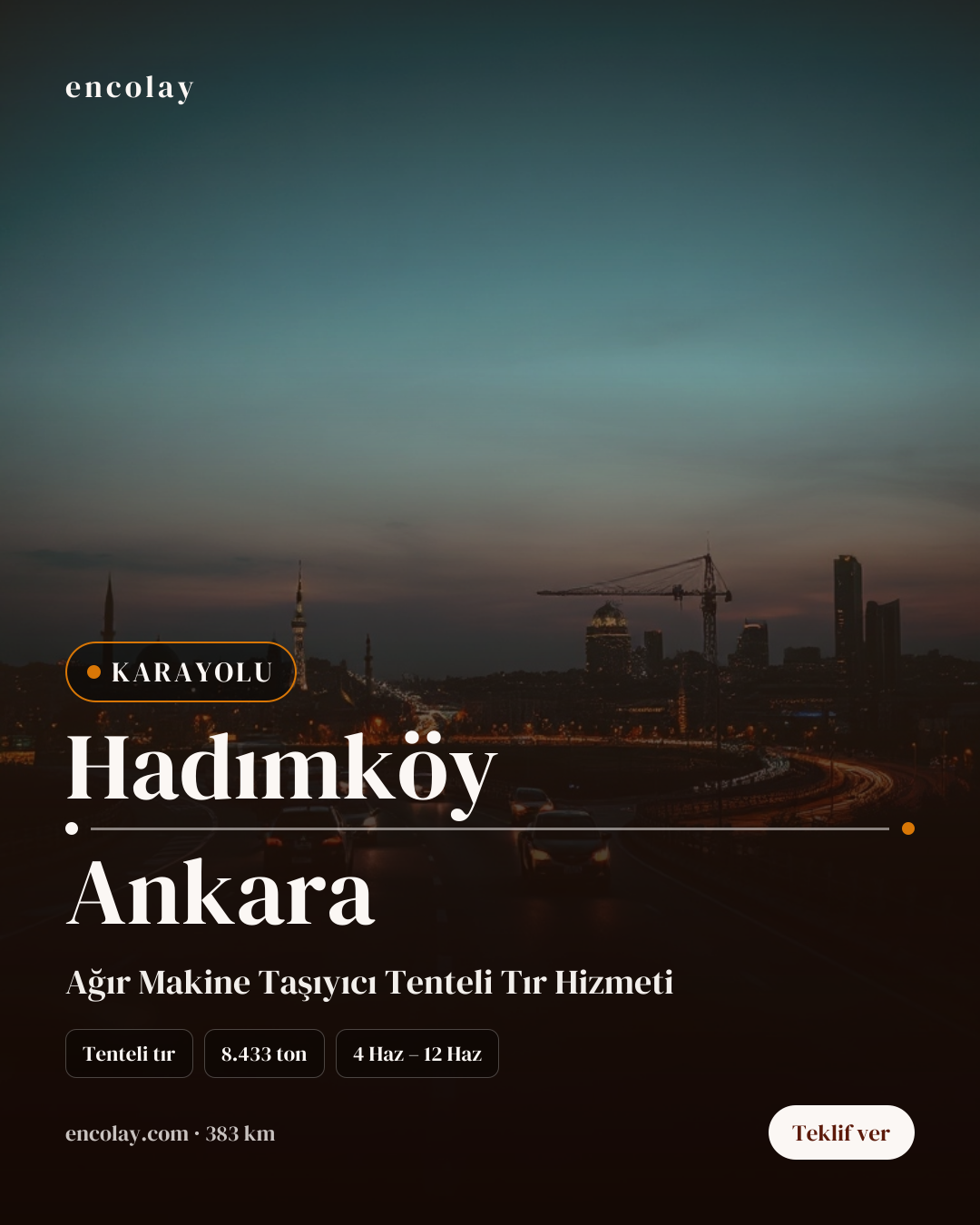 Hadımköy-Ankara arası MR makinası ve tıbbi ekipman taşıması