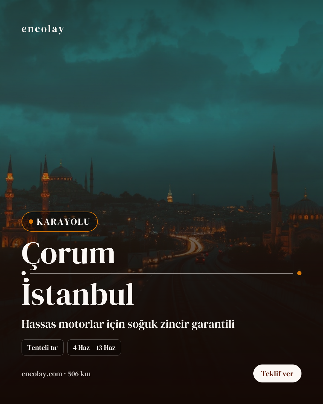 Çorum-İstanbul Maltepe arası motosiklet motoru taşıması