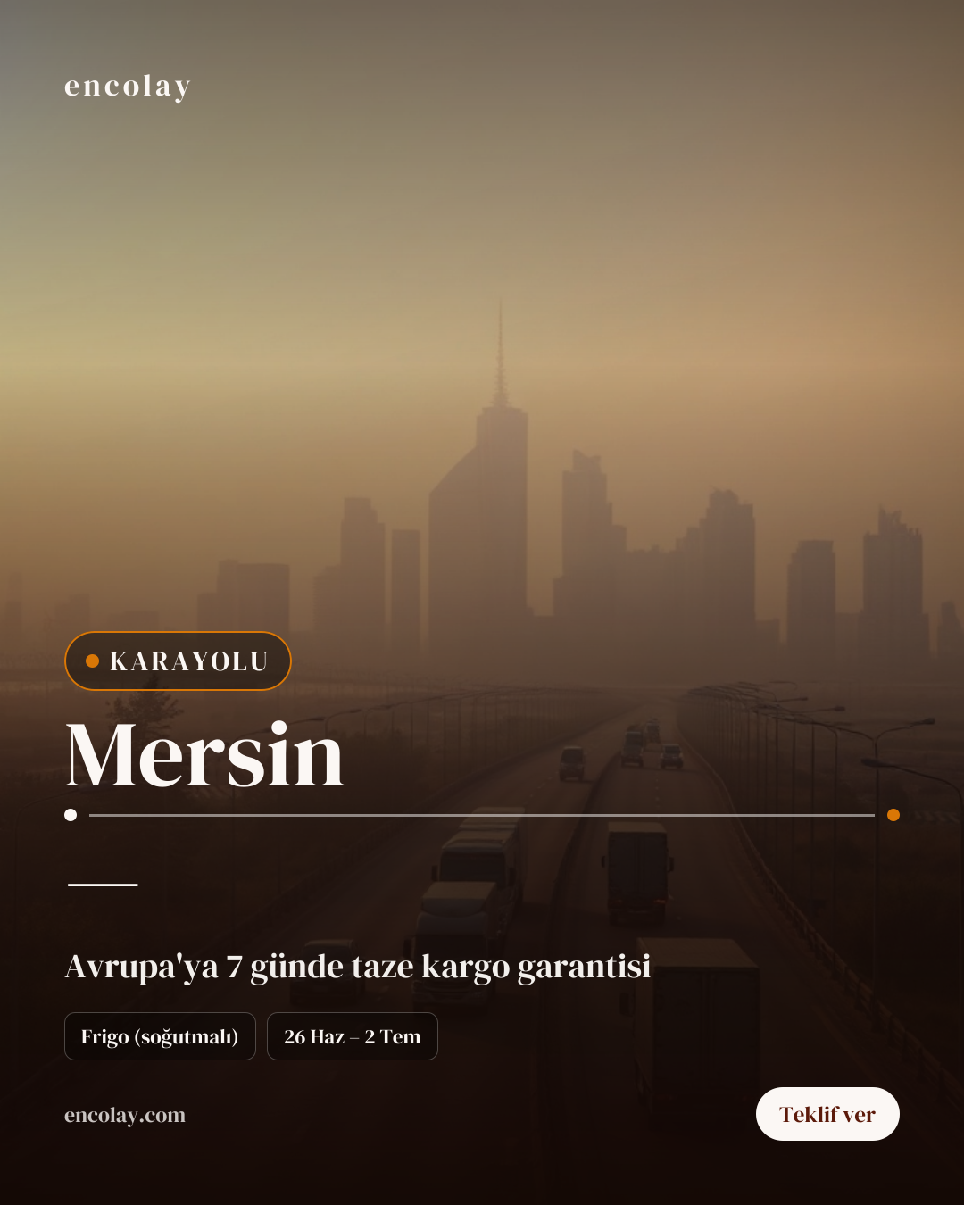 Mersin-Belçika Kuru Yemiş Taşıması