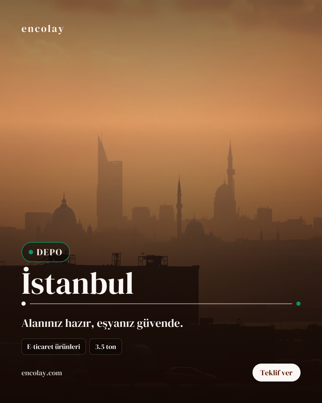İstanbul-Dubai arası depo konsolidasyon hizmeti